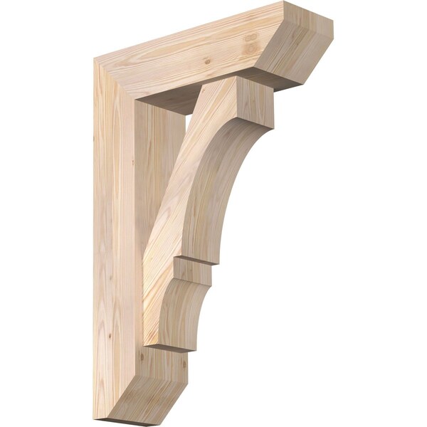 Ekena Millwork Balboa Slat Smooth Bracket w/ Offset Brace, Douglas Fir, 7 1/2"W x 24"D x 36"H BKT0806X24X36BOA06SDF - main